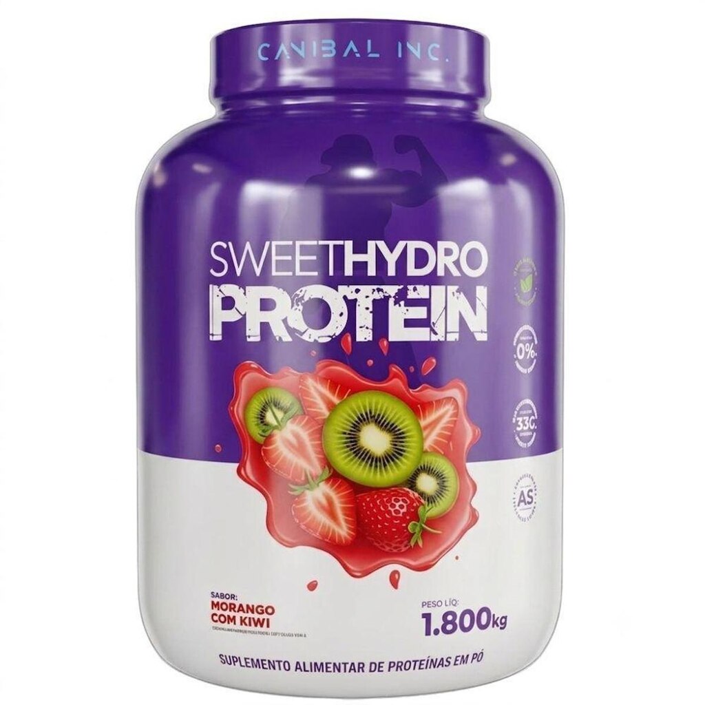Proteina Carne Hidrolisado Morango Kiwi 1.8kg - Canibal