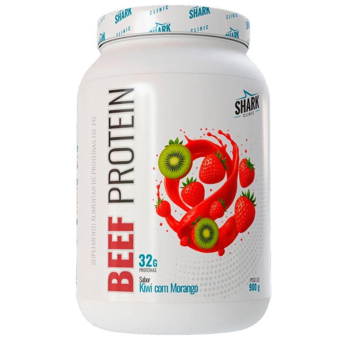 Proteina Carne Isolada Morango Kiwi 900g - Shark Pro