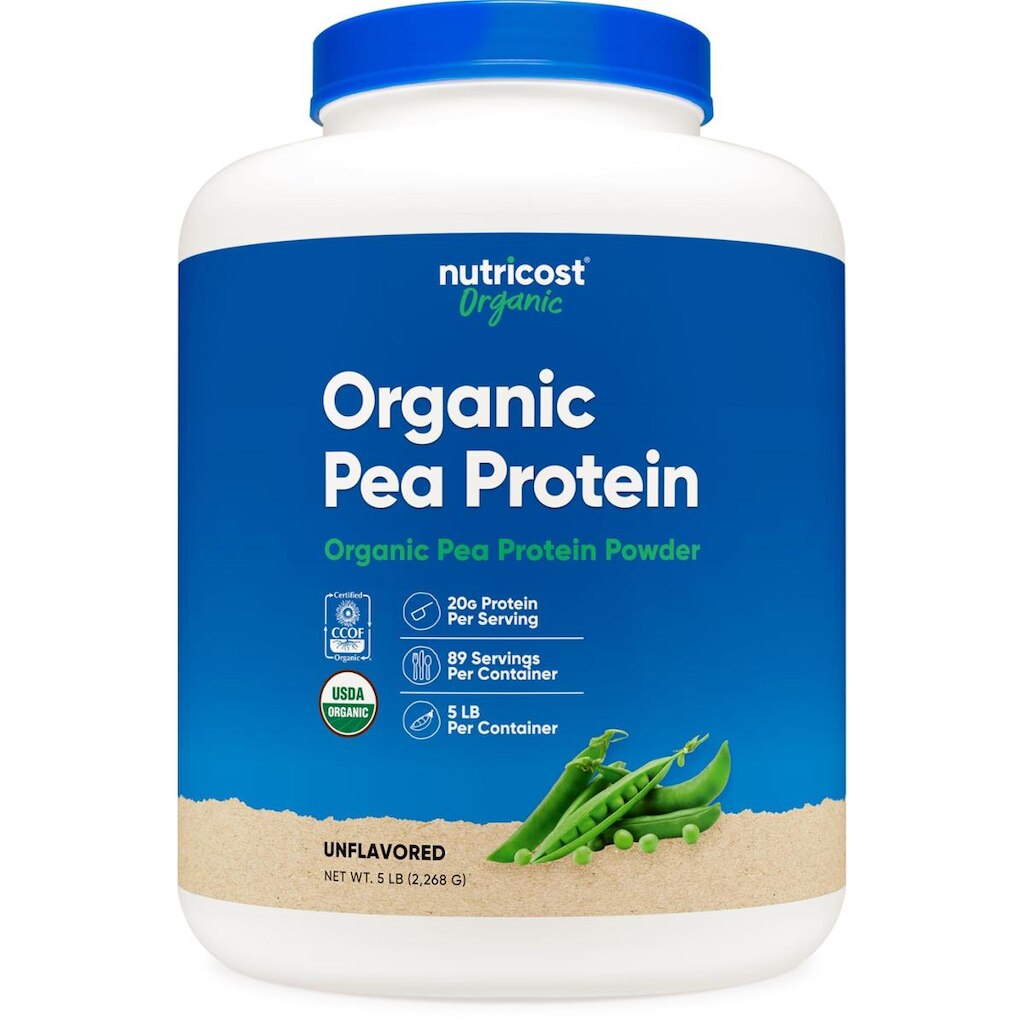 Proteína de ervilha em pó Nutricost Organic 2,27 kg sem sabor
