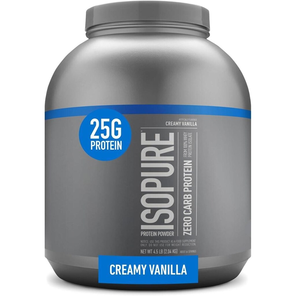 Proteína em pó Isopure Zero Carb Whey Isolate 2,04 kg de baunilha