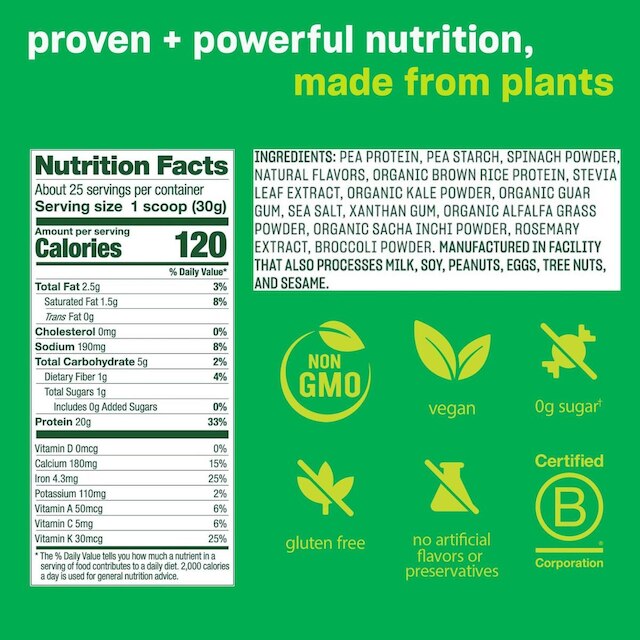 Proteína em pó Vega Protein and Greens Vanilla 770g - undefined | Netshoes