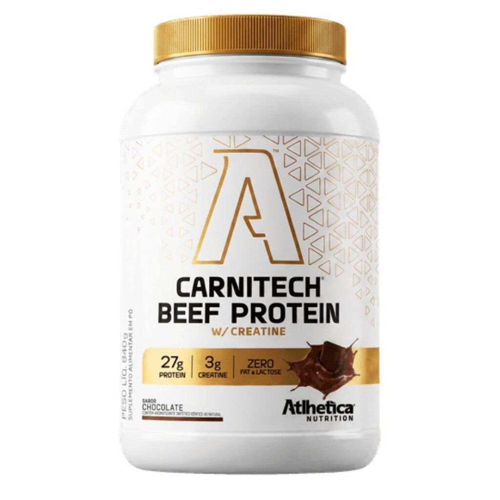 Proteina Isolada Carne Chocolate 840g - Atlhetica