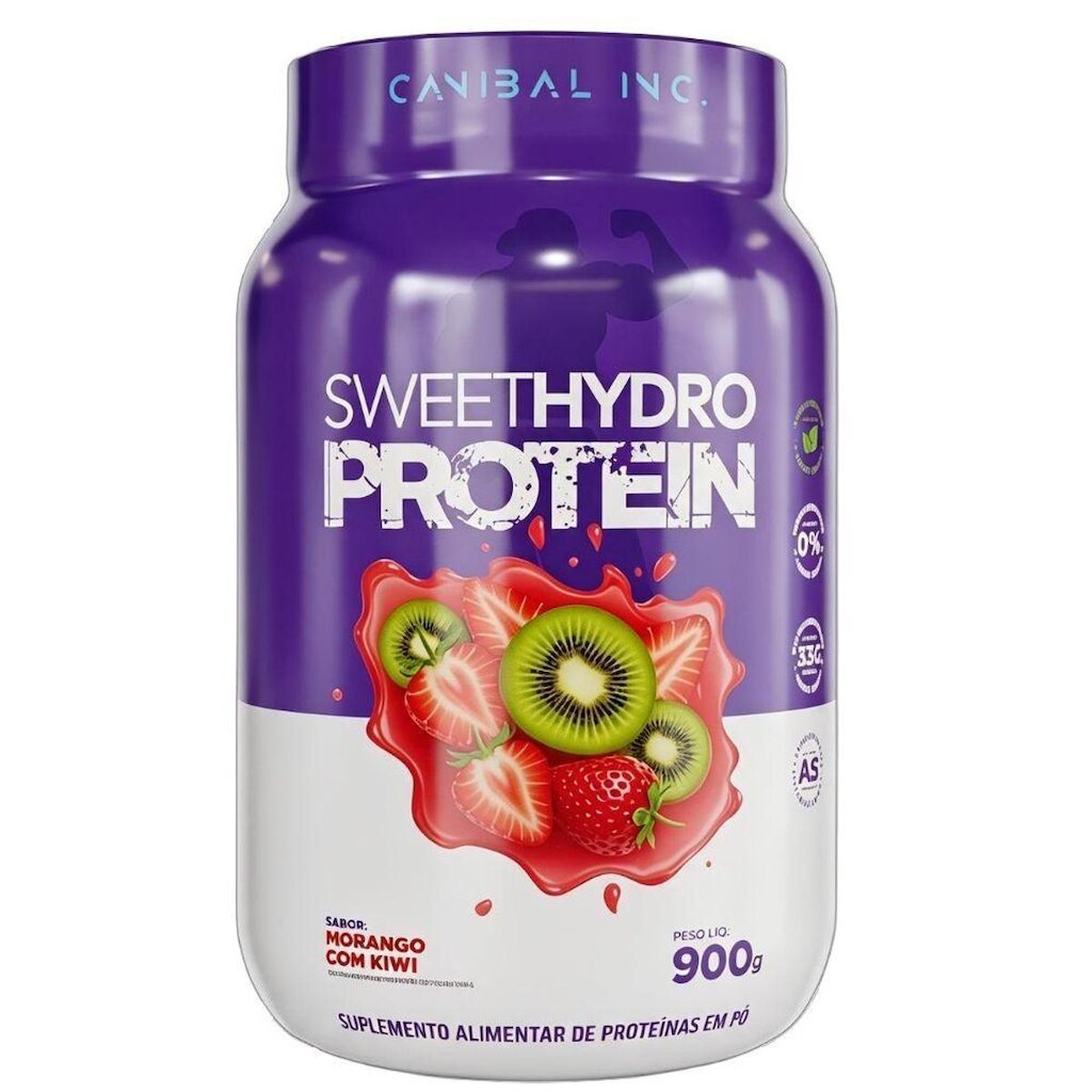 Proteina Isolada Carne Sweet Morango Kiwi 900g - Canibal