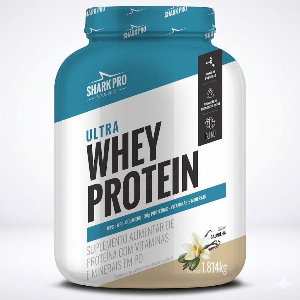 Proteina Isolada Concentrada Baunilha 1.8kg - Shark Pro