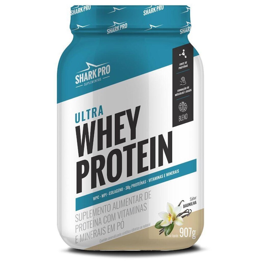 Proteina Isolada Concentrada Baunilha 907g - Shark Pro