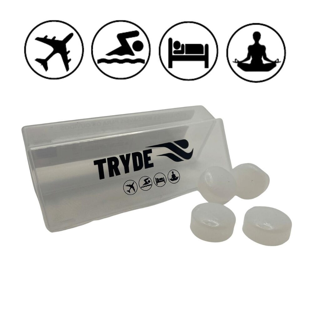Protetor Auricular Silicone Tampão Branco Dormir Nadar Tryde