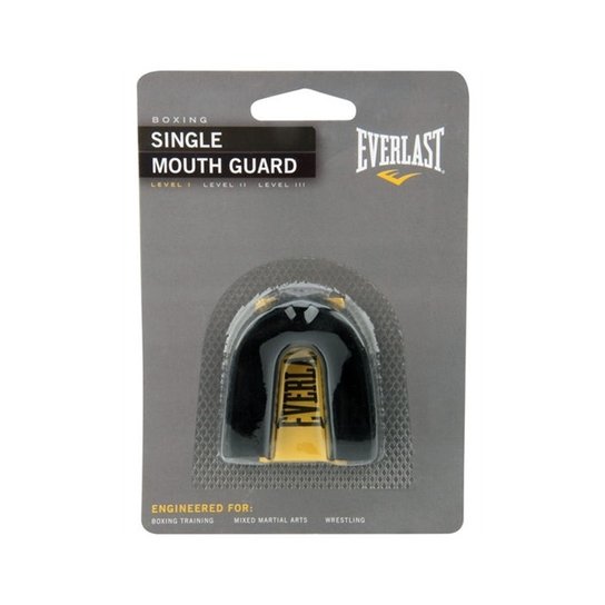 Protetor Bucal Simples Oficial - Everlast - Preto Menor preço em Protetor Bucal Simples Oficial - Everlast - Preto