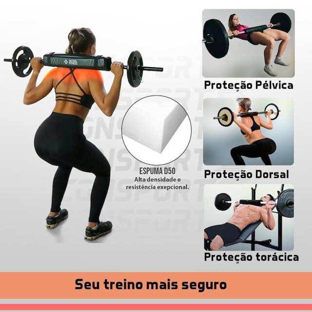 Protetor De Barra Para Agachamento Almofada Musculação Profissional Consport