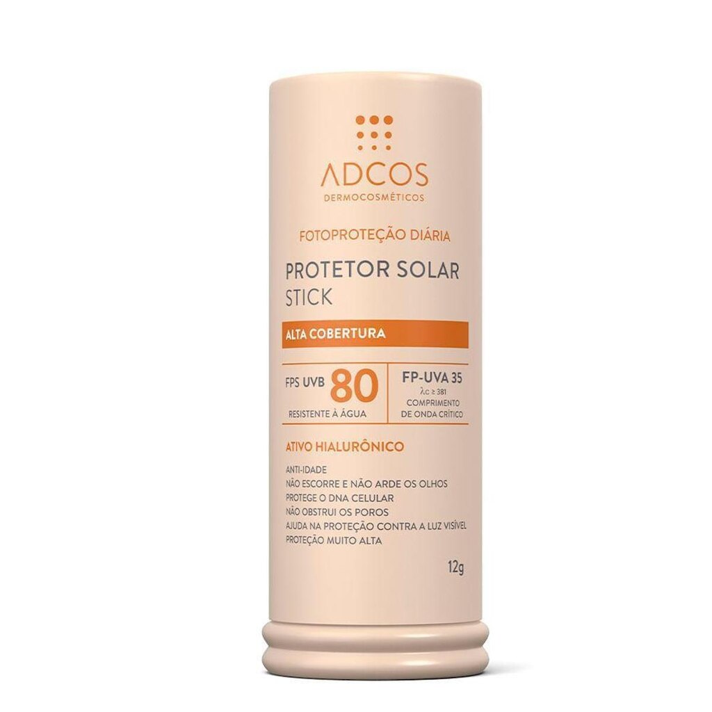 Protetor Solar Adcos Stick FPS 80 Beige 12g