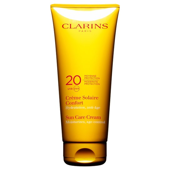 Protetor Solar Clarins Sun Care Soothing Cream Moderate Protection UVB UVA 20 FPS 30 200ml - Incolor