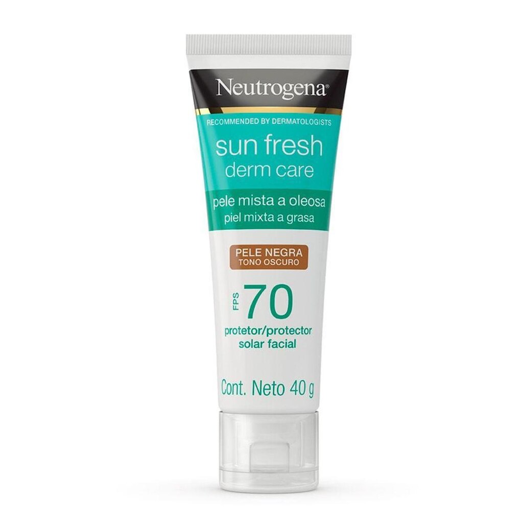 Protetor Solar com Cor Neutrogena - Sun Fresh Oily Skin FPS 70 Negra