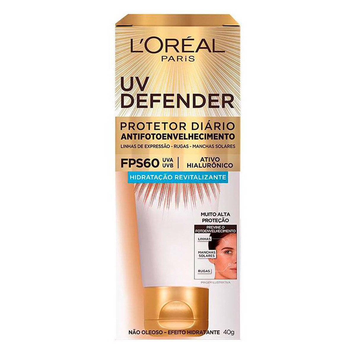 Protetor Solar Diário LOréal Paris - Uv Defender Hidratação FPS 60 Menor preço em Protetor Solar Diário LOréal Paris - Uv Defender Hidratação FPS 60