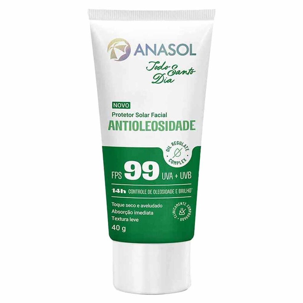 Protetor Solar Facial Anasol Antioleosidade FPS 99 40g