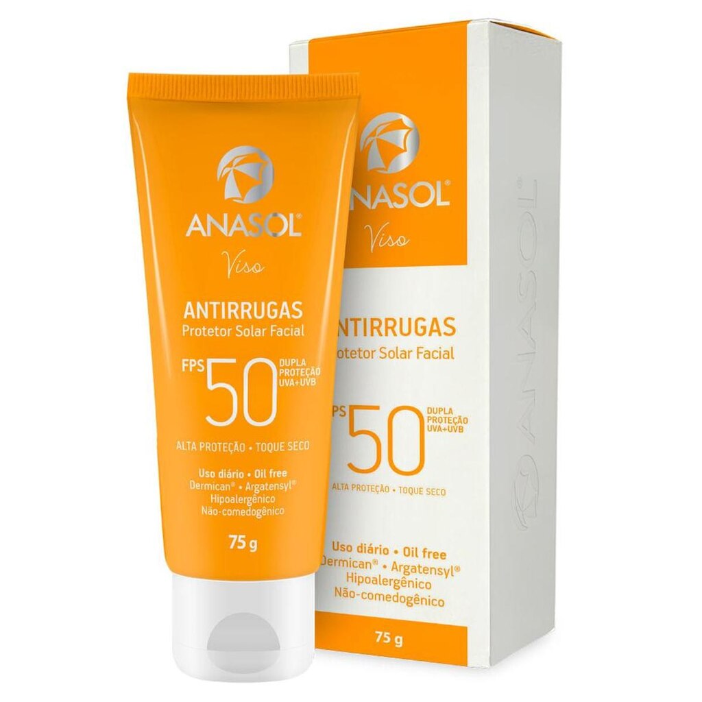 Protetor Solar Facial Antirrugas Anasol 75g