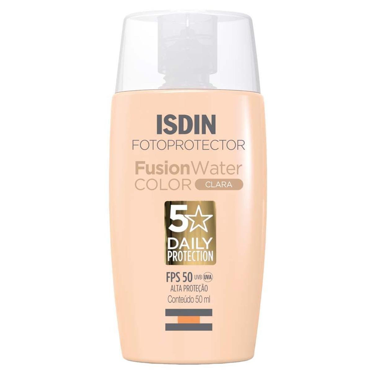Protetor Solar Facial ISDIN Fusion Water 5 Stars Color FPS50 Clara é ruim? Protetor Solar Facial ISDIN Fusion Water 5 Stars Color FPS50 Clara é boa?