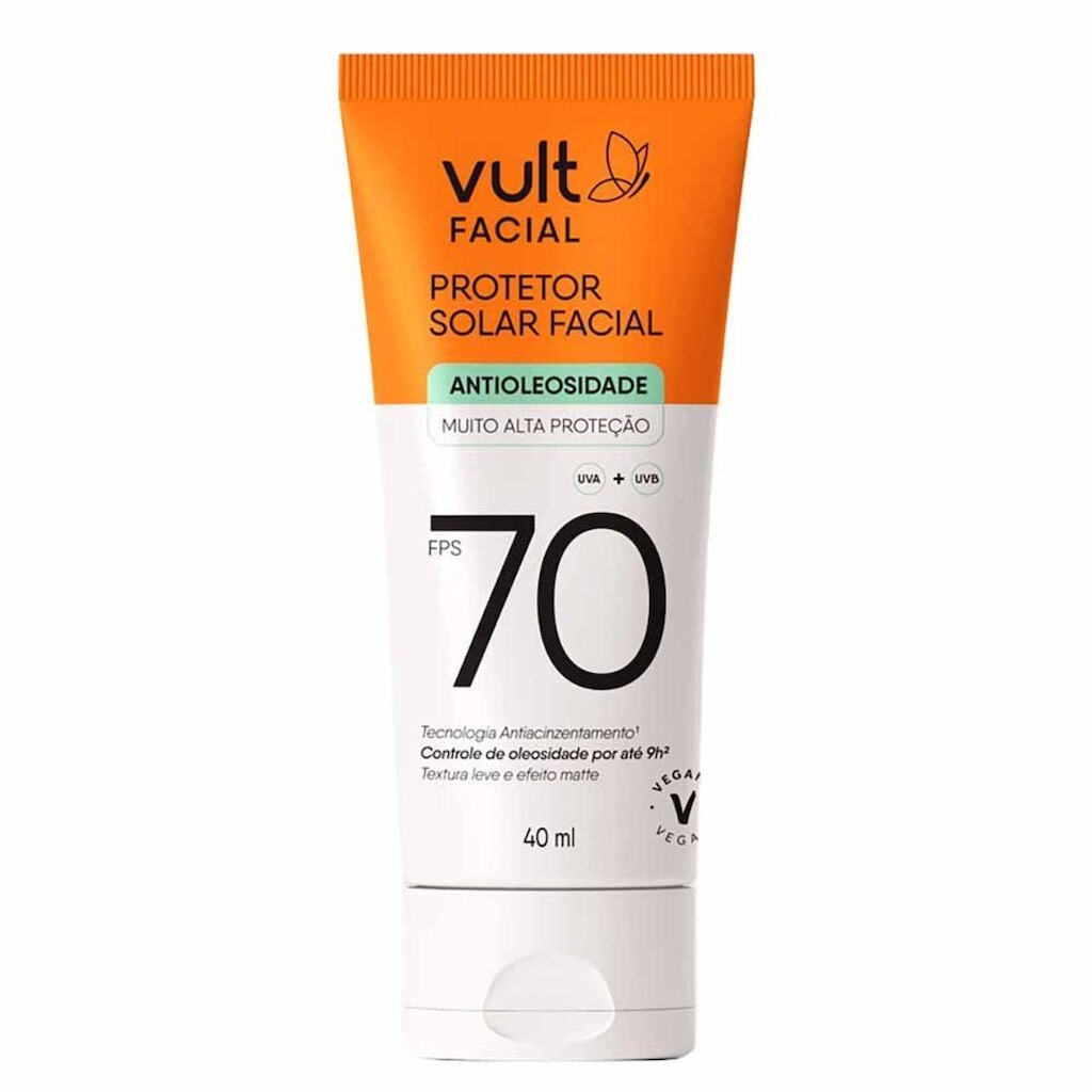 Protetor Solar Facial Vult Antioleosidade FPS70 40ml