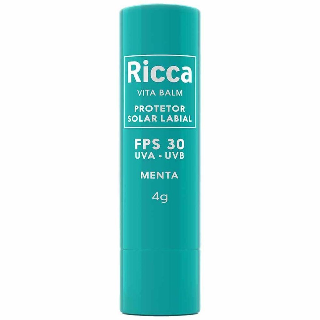 Protetor Solar Labial Ricca Menta FPS 30 1Un