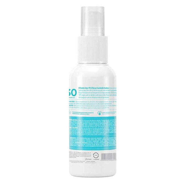 Protetor Solar Spray Translúcido FPS 30 Sunless 120ml