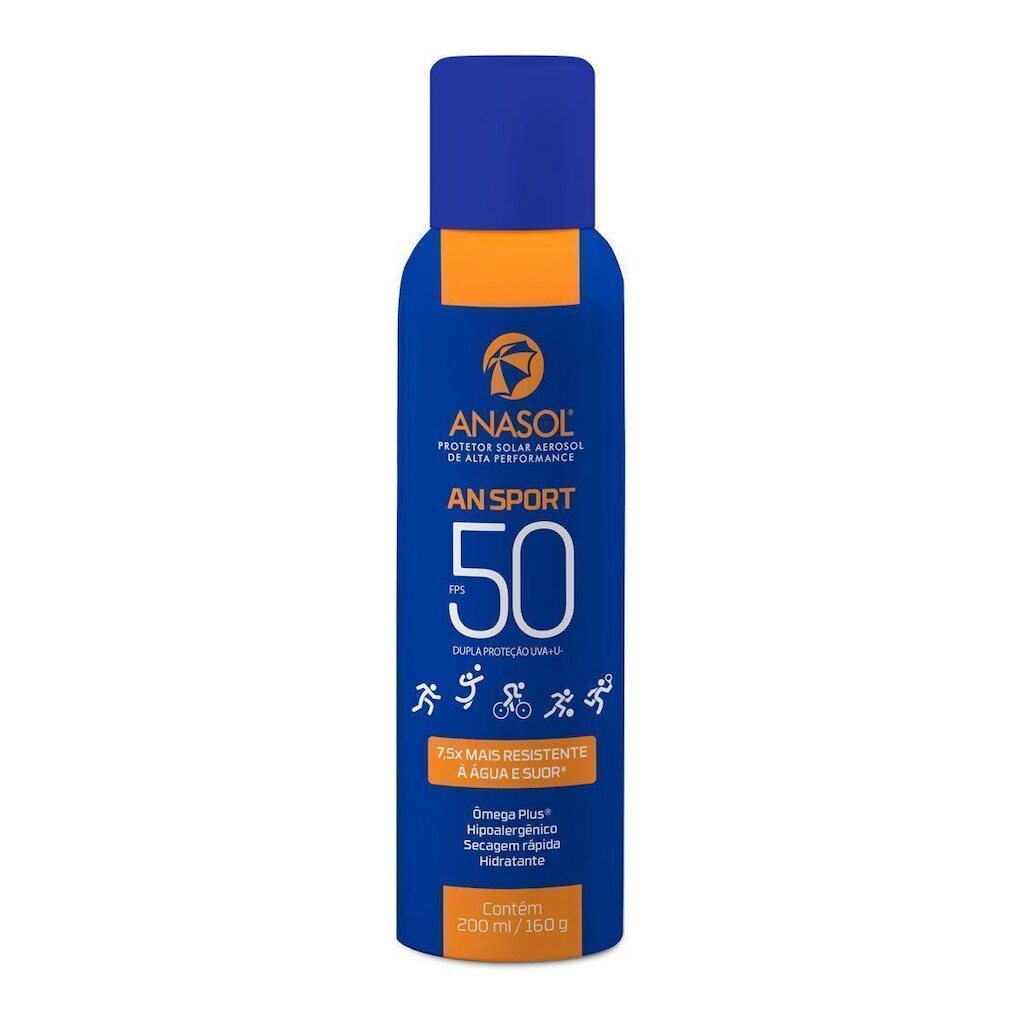 Protetor Solar Spray Transparente An Sport   200ml FPS 50 - Anasol