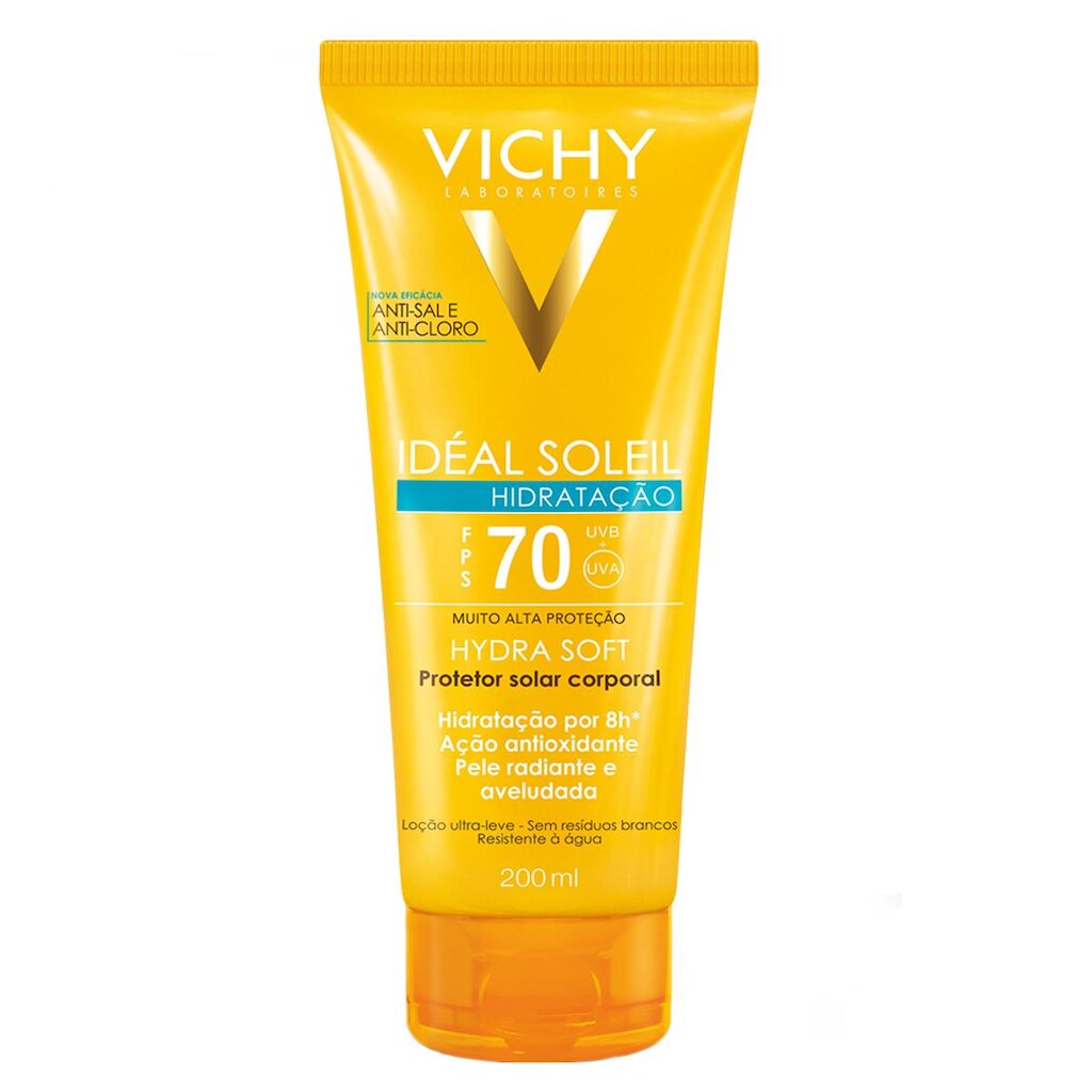 Protetor Solar Vichy - Idéal Soleil Hydrasoft FPS70 200ml