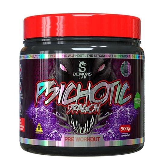 Psichotic Dragon Pre Workout - 500g - Demons Lab Menor preço em Psichotic Dragon Pre Workout - 500g - Demons Lab