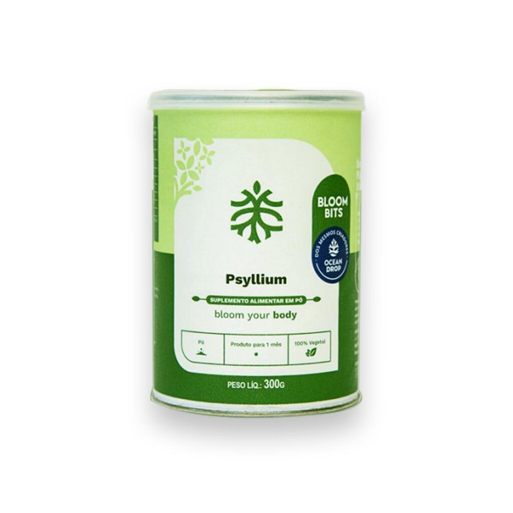 Psyllium Fibras em Pó 300g Bloom Bits Ocean Drop