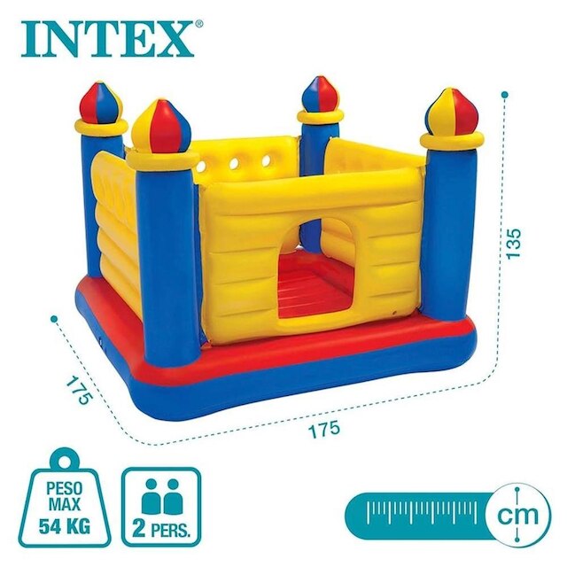 Pula Pula Inflável Castelo Encantado com Bomba Eletrica 220v Intex ...