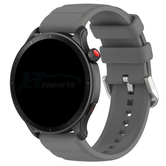 Pulseira 22mm Classica compativel com Amazfit GTR 4 - Amazfit GTR 3 - GTR 3 Pro - Amazfit GTR 2 - Am - Cinza Menor preço em Pulseira 22mm Classica compativel com Amazfit GTR 4 - Amazfit GTR 3 - GTR 3 Pro - Amazfit GTR 2 - Am - Cinza
