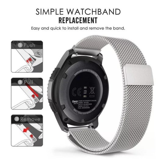 Pulseira Aço Milanese Encaixe Universal - Prata Menor preço em Pulseira Aço Milanese Encaixe Universal - Prata