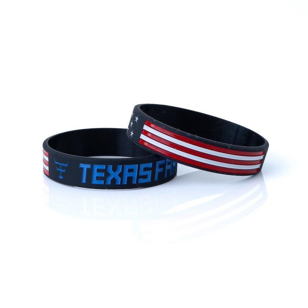 PULSEIRA DE SILICONE TEXAS FARM - PL002 - PRETO/ AZUL