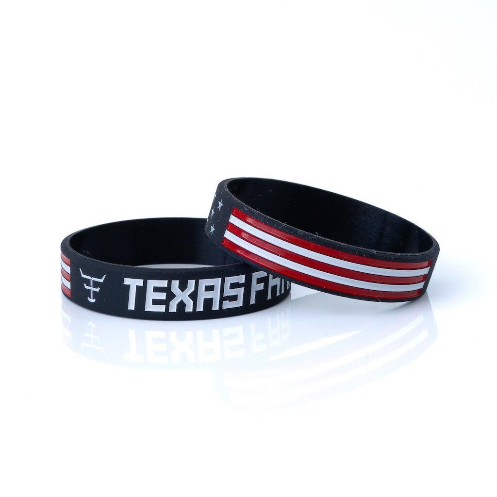 PULSEIRA DE SILICONE TEXAS FARM - PL002 - PRETO/ BRANCO