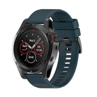 Pulseira Garmin Fenix 6x 5x  5x plus 3 3 hr Azul Petróleo Troca Rápida