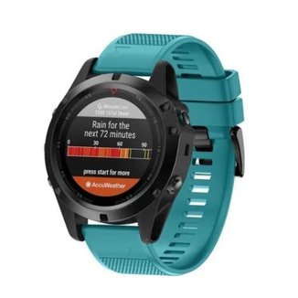 Pulseira Para Garmin Fenix 6x 5x 3hr 3 Azul Piscina