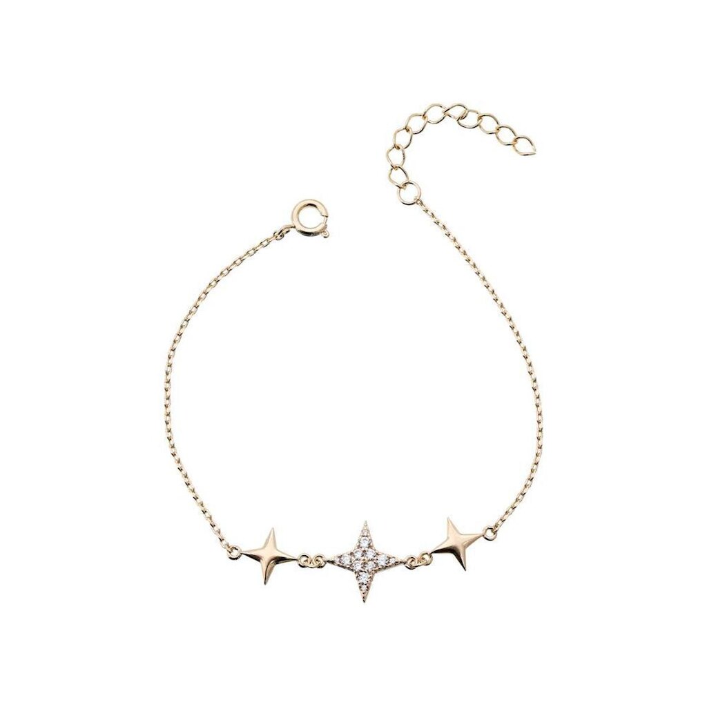 Pulseira Três Estrelas De Quatro Pontas