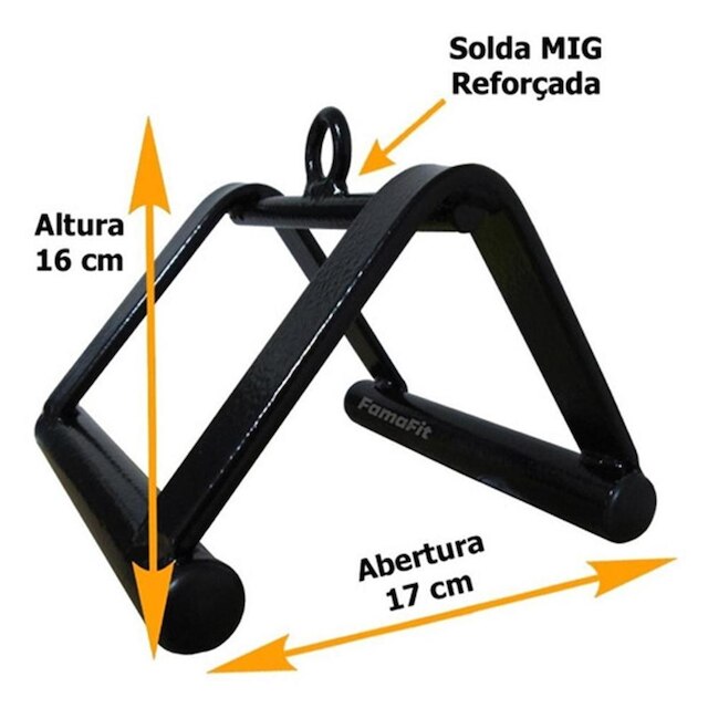Puxador Triangulo Remada Reto Maciço