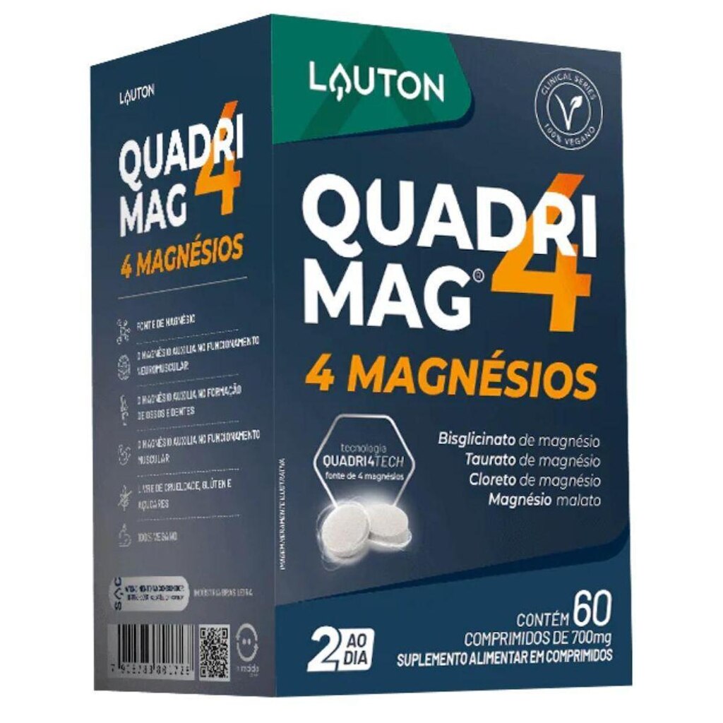 Quadrimag 4 Magnésios 60 Tabs - Lauton