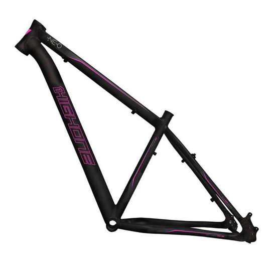 Quadro Aro 29 Ciclismo High One Neo Alumínio 6061 Mtb Bike - Preto+Rosa