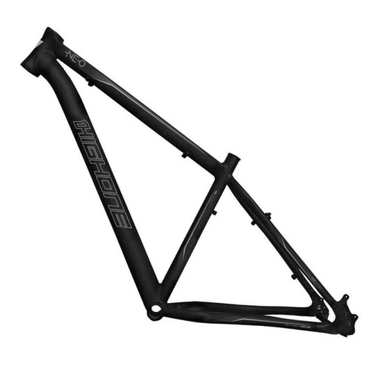Quadro Aro 29 Ciclismo High One Neo Alumínio 6061 Mtb Bike - Preto+Cinza