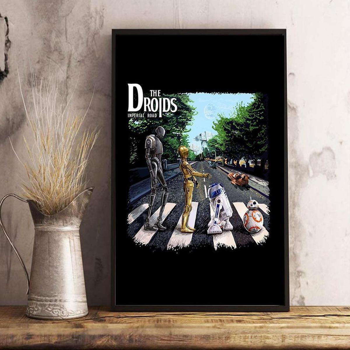 Quadro Banda The Droids The Force Beatles Abbey Road A4 - Preto | Netshoes