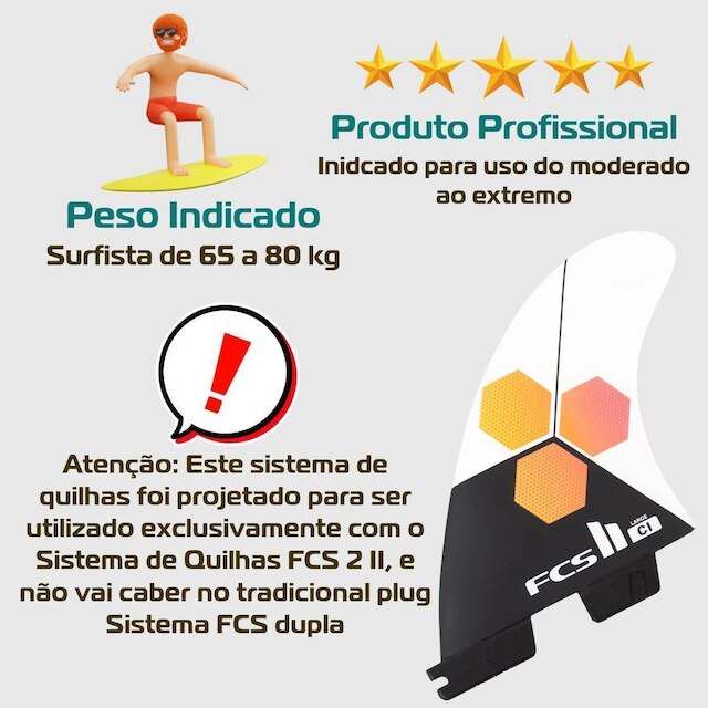 Quilhas FCS 2 CI PC C Island Al Merrick Medium Branco