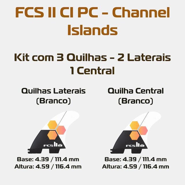 Quilhas FCS 2 CI PC C Island Al Merrick Medium Branco
