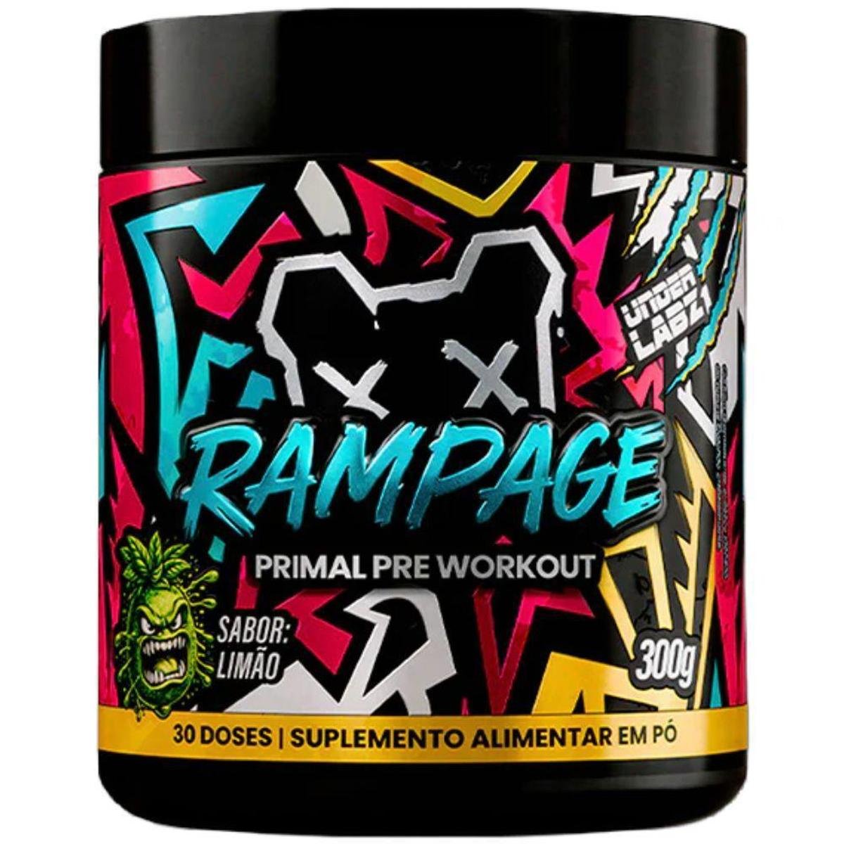 Rampage Pre Treino Limao 300g - Under Labz