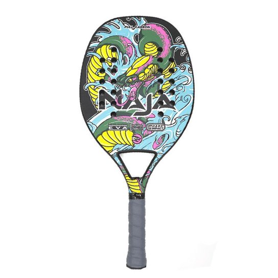 Raquete Beach Tênnis 100% carbono Pró 2.0 - Naja - Cinza+Azul Menor preço em Raquete Beach Tênnis 100% carbono Pró 2.0 - Naja - Cinza+Azul