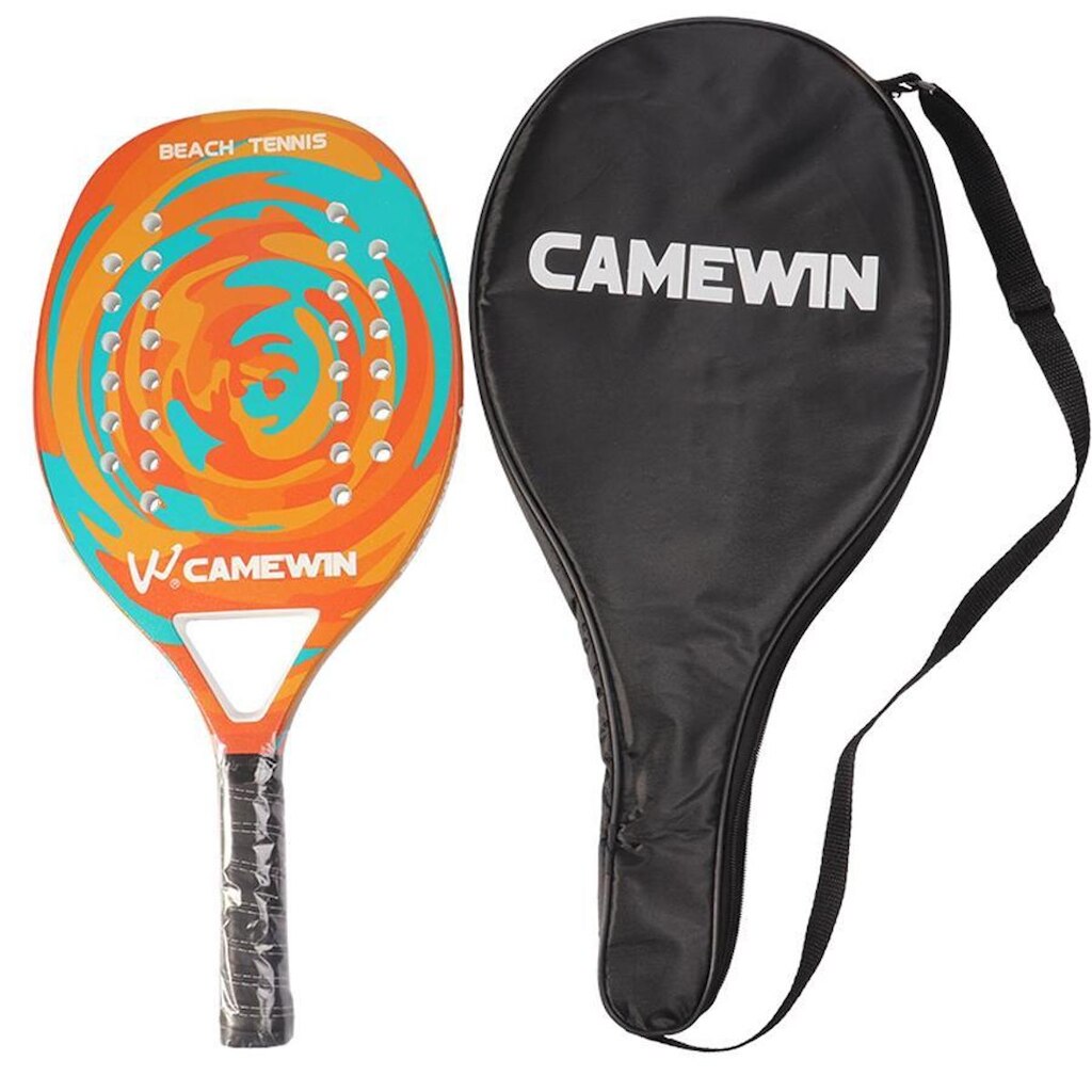 Raquete Beach Tennis Em Carbono - Performance - Camewin Com Capa