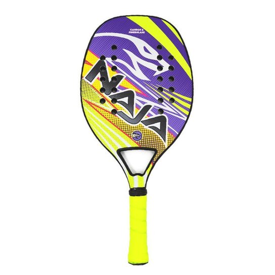 Raquete Beach Tênnis Naja Trainning 3.0 - Roxo+Amarelo Menor preço em Raquete Beach Tênnis Naja Trainning 3.0 - Roxo+Amarelo