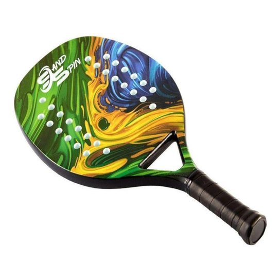 Raquete Beach Tennis Sand Spin Full Carbon + Raqueteira - Verde+Amarelo é ruim? Raquete Beach Tennis Sand Spin Full Carbon + Raqueteira - Verde+Amarelo é boa?