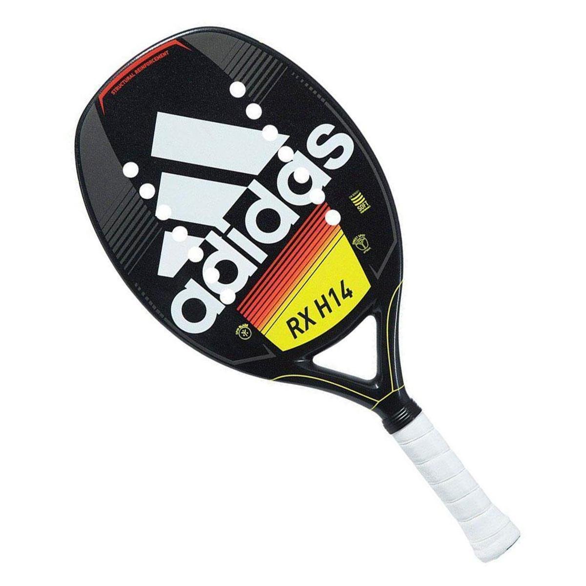 Raquete de Beach Tennis Adidas RX H14 Preta Branca e Limão Menor preço em Raquete de Beach Tennis Adidas RX H14 Preta Branca e Limão