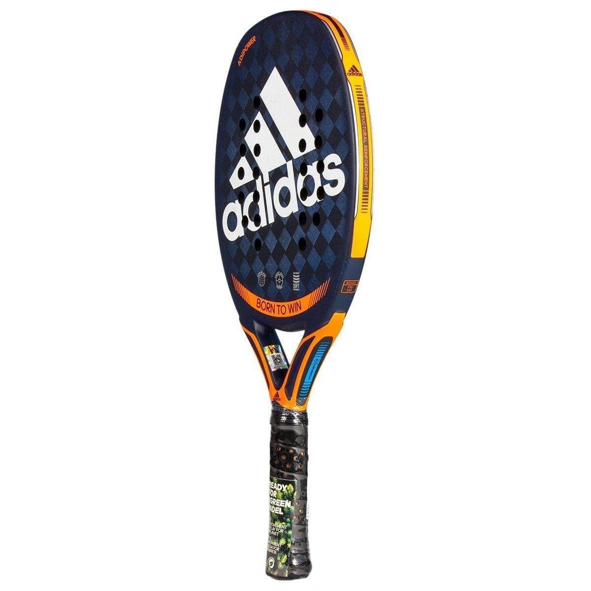Raquete de Beach Tennis Adipower 3.1 H24 Azul e Laranja - Adidas