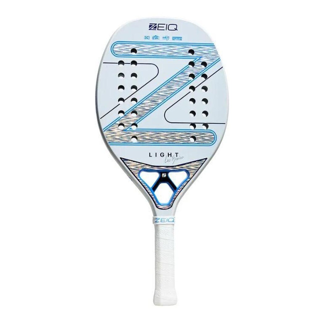 Raquete de Beach Tennis New Light Leo Branco Zeiq 2026
