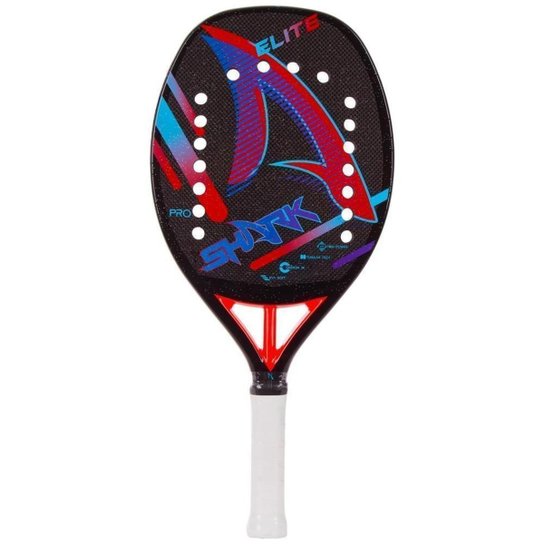 Raquete de Beach Tennis Shark Elite 2022 - Preto Menor preço em Raquete de Beach Tennis Shark Elite 2022 - Preto
